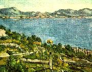 Paul Cezanne havet vid l'estaque France oil painting artist